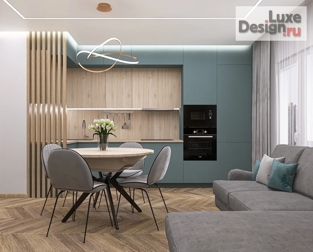 Дизайн интерьера гостиной "Интерьер квартиры в эко-стиле" (фото 5)