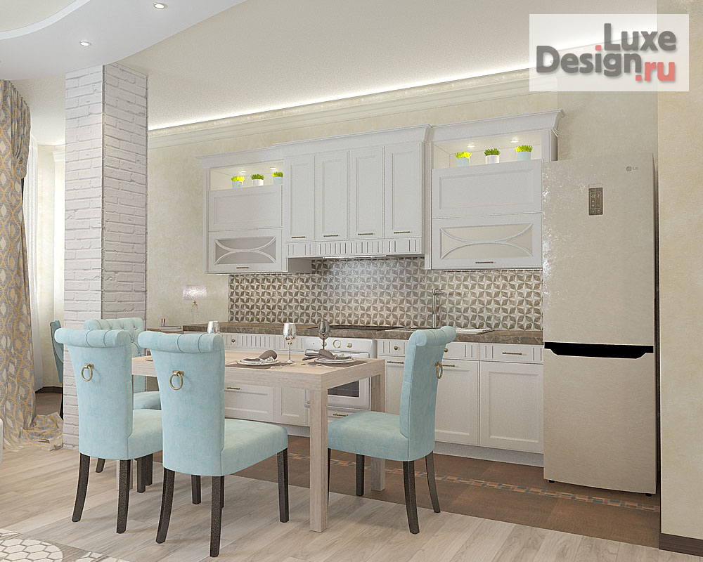 Дизайн интерьера комнаты "Кухня-гостиная " (фото 3)