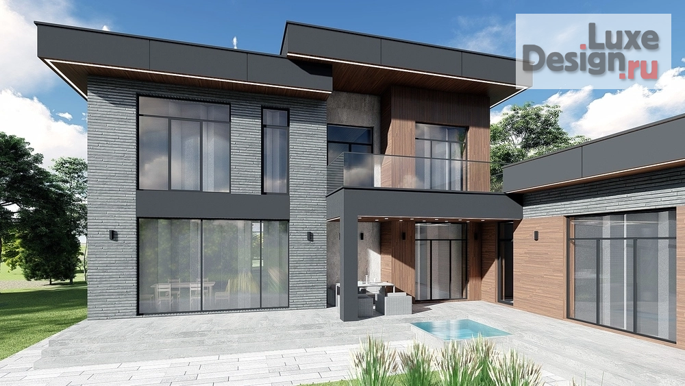 Частная архитектура "Эскизный проект фасадов коттеджа " (фото 2)