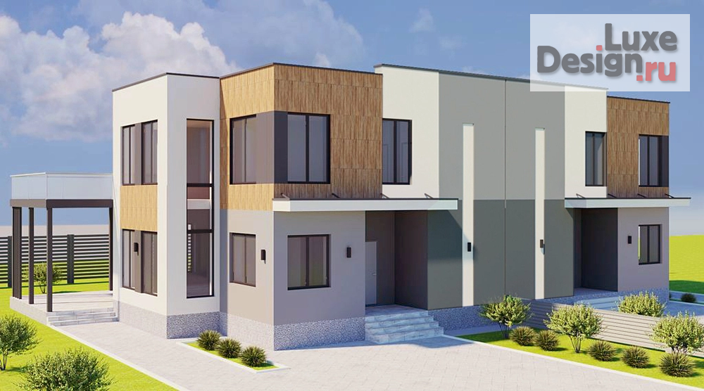 Частная архитектура "Дом на двух хозяев" (фото 1)