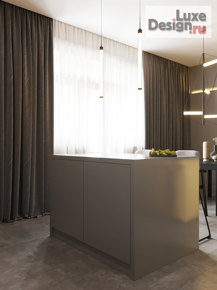 Дизайн интерьера двухкомнатной квартиры "Pantone 2021" (фото 6)