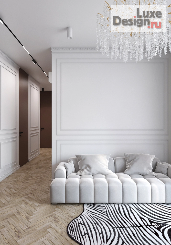 Дизайн интерьера двухкомнатной квартиры "Французская эклектика и зебра" (фото 8)