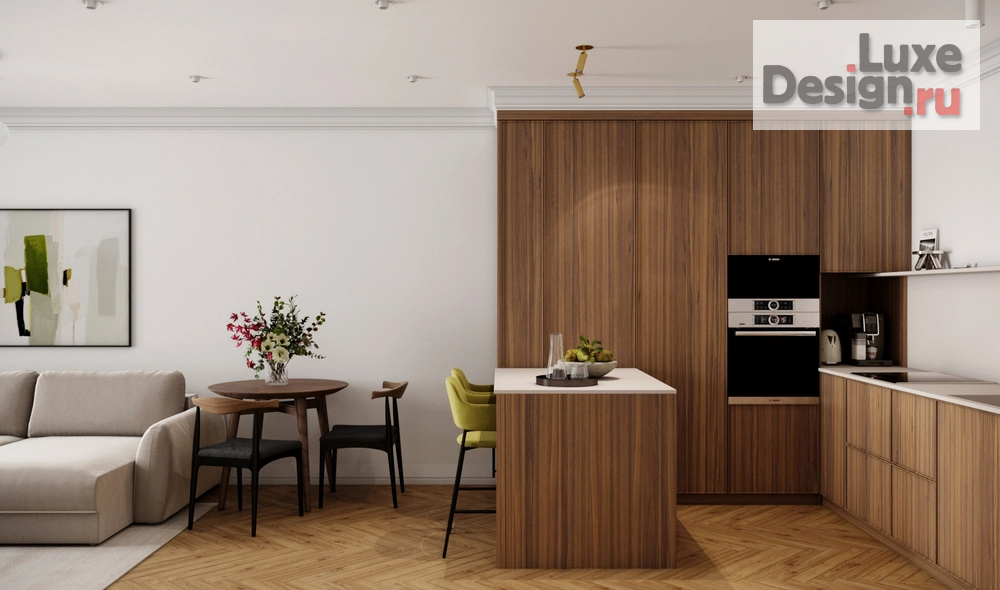 Дизайн интерьера двухкомнатной квартиры "Двухкомнатная квартира в ЖК "Речной порт"" (фото 2)