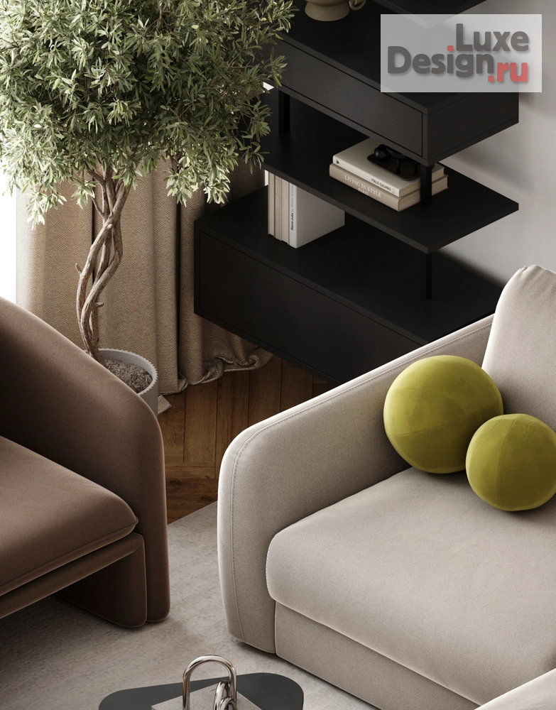 Дизайн интерьера двухкомнатной квартиры "Двухкомнатная квартира в ЖК "Речной порт"" (фото 4)