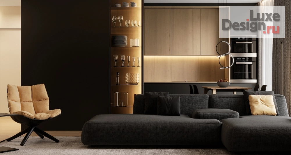 Дизайн интерьера гостиной "HONEY" (фото 1)