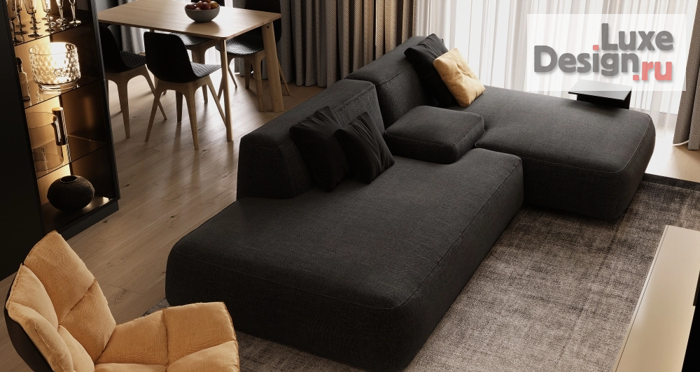 Дизайн интерьера гостиной "HONEY" (фото 6)