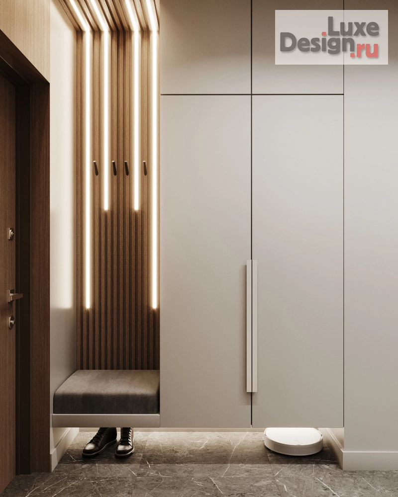 Дизайн интерьера двухкомнатной квартиры "Дизайн-проект квартиры 51м² в ЖК Речной Порт" (фото 2)