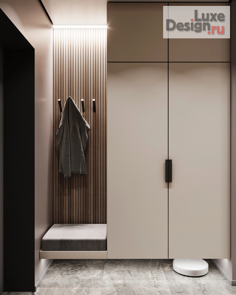 Дизайн интерьера двухкомнатной квартиры "Дизайн-проект квартиры 53м² в ЖК Сердце Сибири" (фото 1)