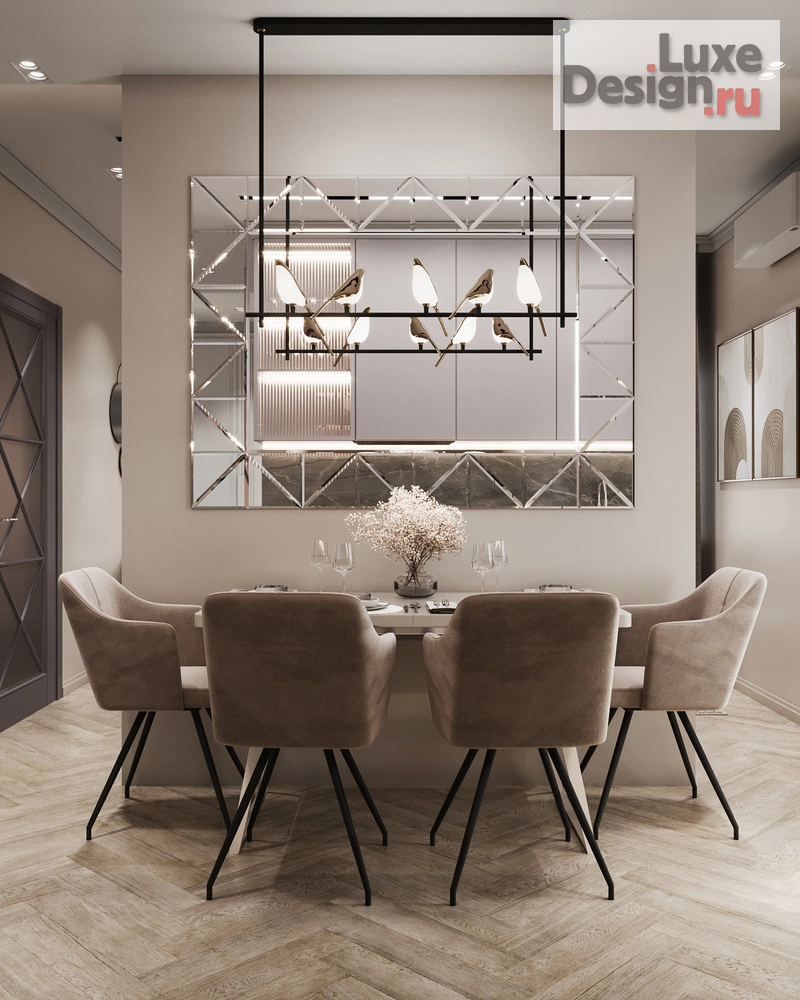 Дизайн интерьера двухкомнатной квартиры "Дизайн-проект квартиры 64м² для супружеской пары в ЖК Сити Лайф  " (фото 2)