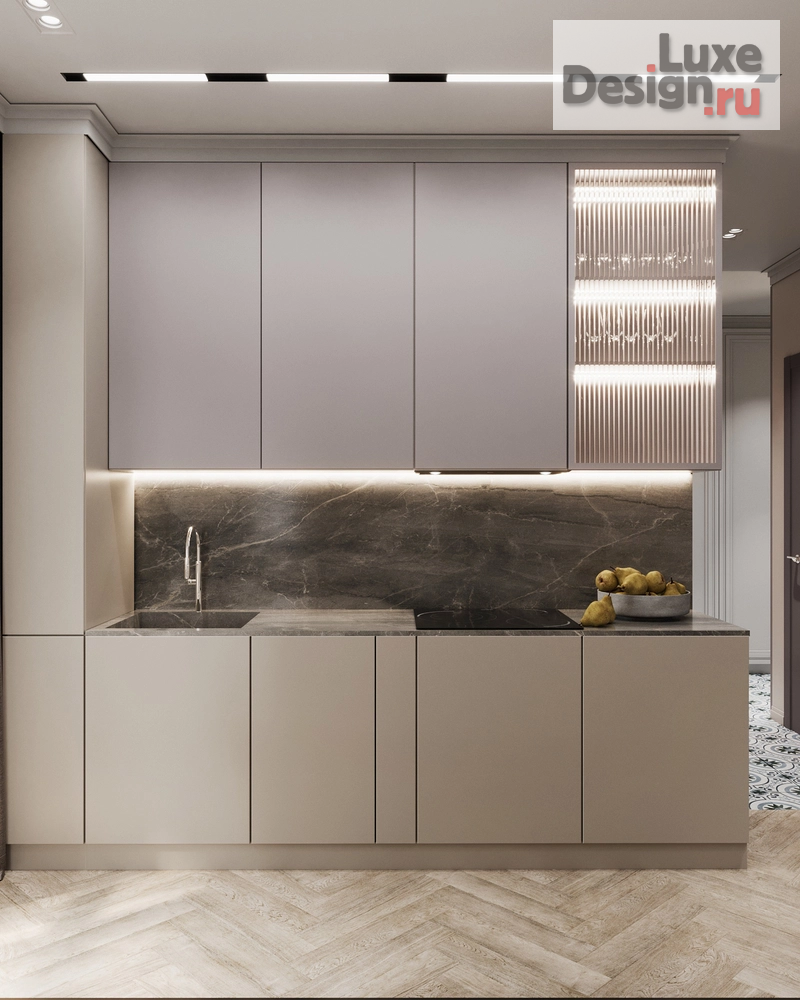 Дизайн интерьера двухкомнатной квартиры "Дизайн-проект квартиры 64м² для супружеской пары в ЖК Сити Лайф  " (фото 3)