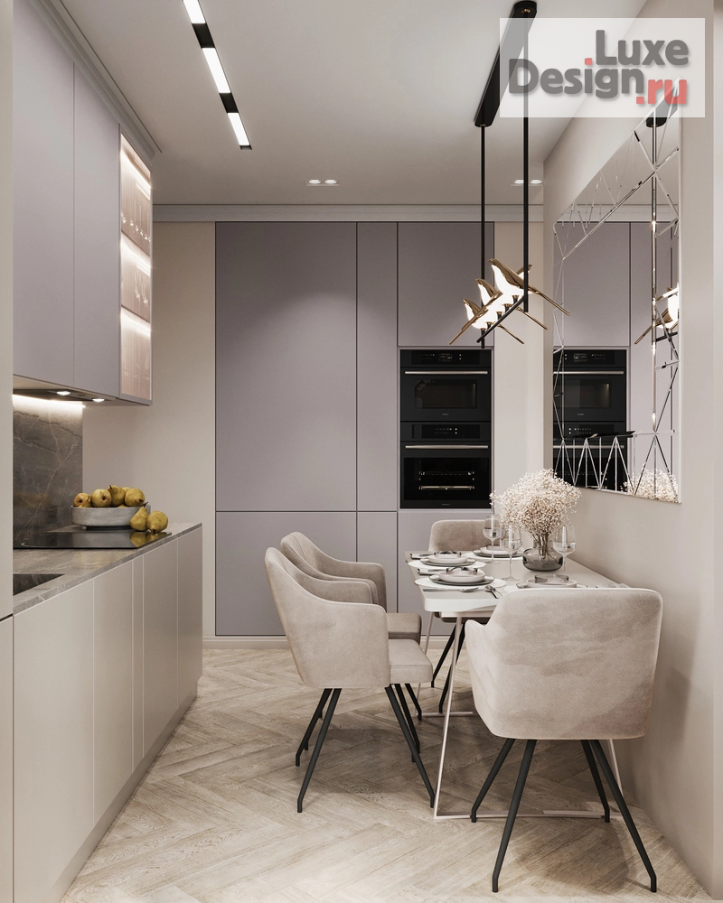 Дизайн интерьера двухкомнатной квартиры "Дизайн-проект квартиры 64м² для супружеской пары в ЖК Сити Лайф  " (фото 4)