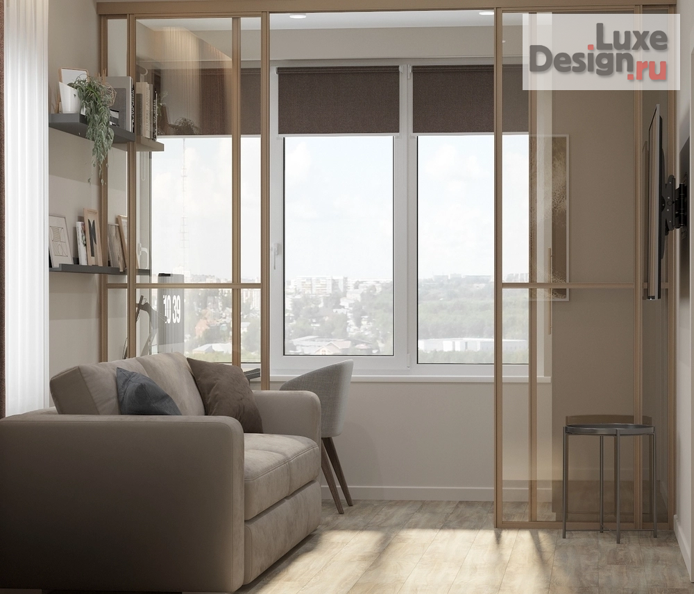 Дизайн интерьера трехкомнатной квартиры "Дизайн с синими акцентами" (фото 2)