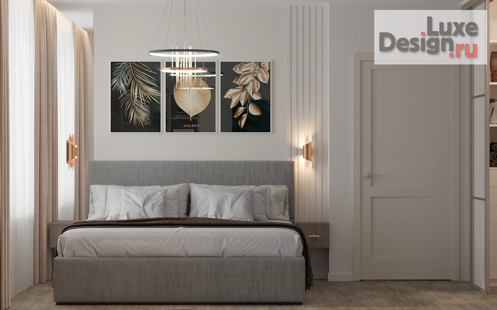 Дизайн интерьера трехкомнатной квартиры "Дизайн с синими акцентами" (фото 15)