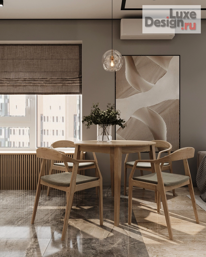 Дизайн интерьера двухкомнатной квартиры "Дизайн-проект квартиры 53м² в ЖК Сердце Сибири" (фото 6)