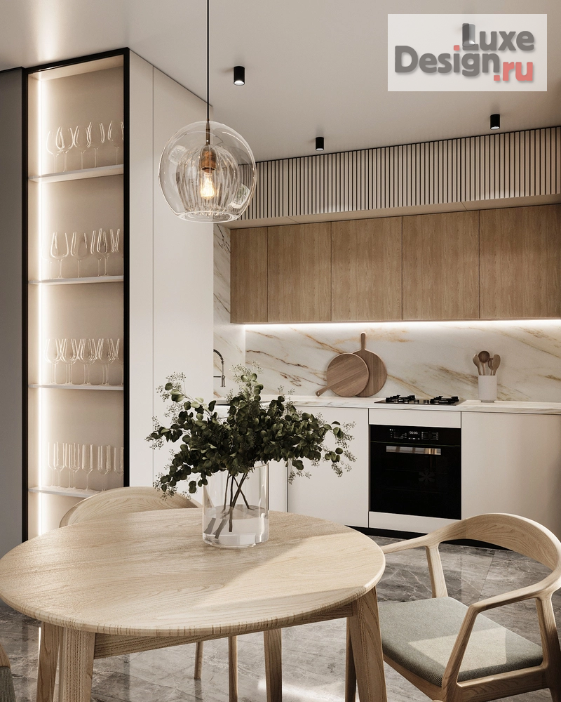 Дизайн интерьера двухкомнатной квартиры "Дизайн-проект квартиры 53м² в ЖК Сердце Сибири" (фото 7)