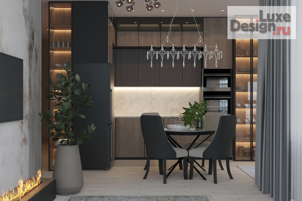 Дизайн интерьера трехкомнатной квартиры "Дизайн-проект квартиры 108м² для супружеской пары с сыном в ЖК Европейский квартал" (фото 1)