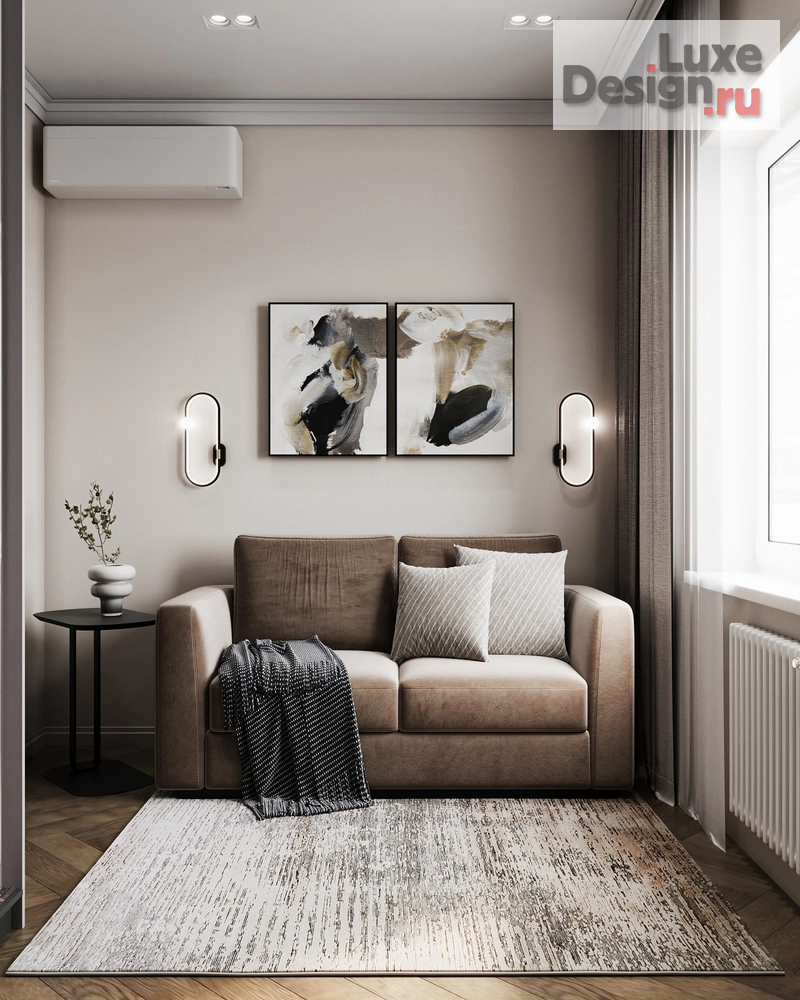 Дизайн интерьера двухкомнатной квартиры "Дизайн-проект квартиры 64м² для супружеской пары в ЖК Сити Лайф  " (фото 6)