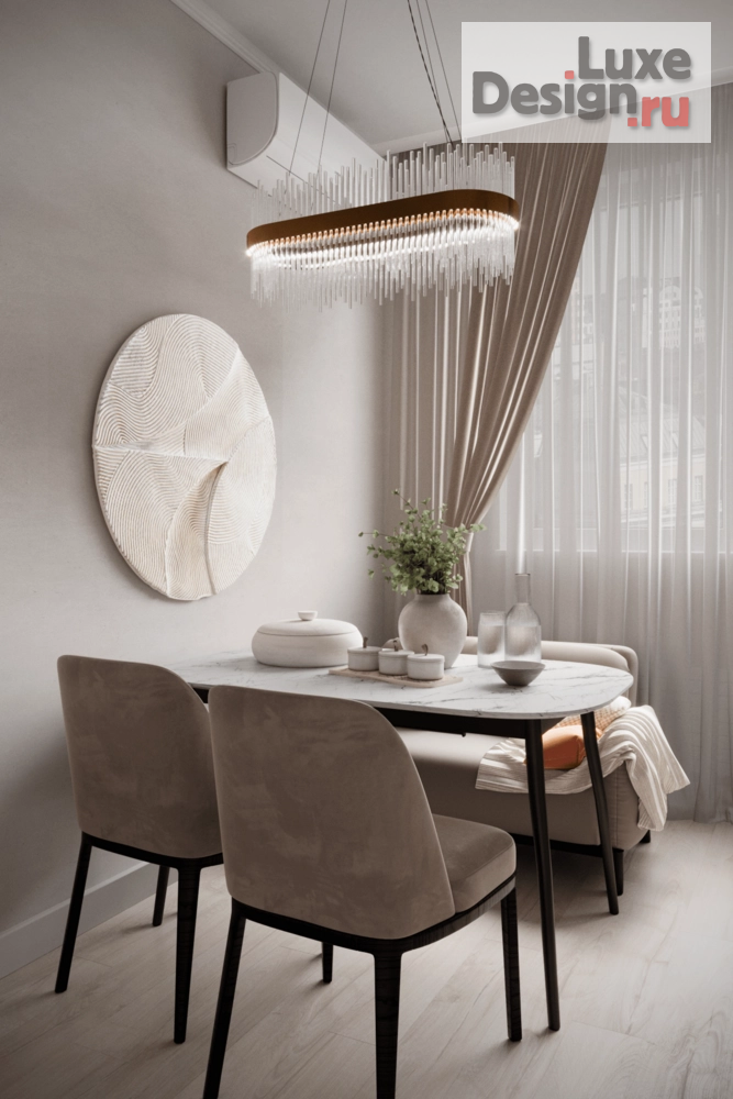 Дизайн интерьера двухкомнатной квартиры "Дизайн-проект квартиры 58м² в ЖК Домашний" (фото 1)