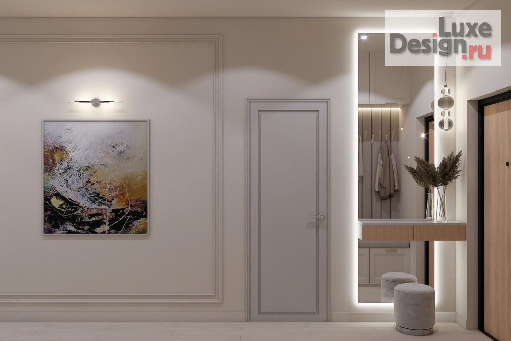 Дизайн интерьера трехкомнатной квартиры "Дизайн-проект квартиры 108м² для супружеской пары с сыном в ЖК Европейский квартал" (фото 2)