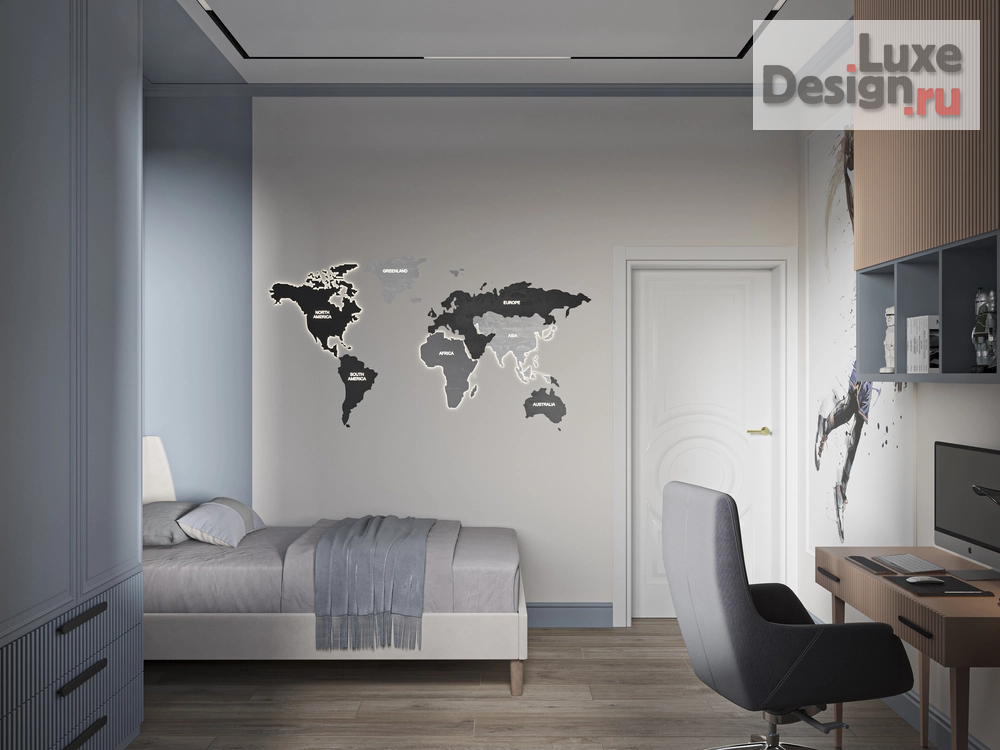 Дизайн интерьера таунхауса "Дизайн таунхауса в ЖК Ритмы в современном стиле" (фото 7)