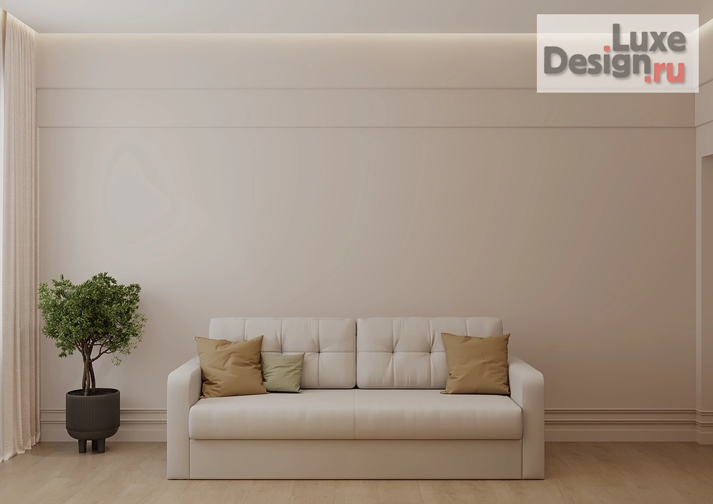 Дизайн интерьера двухкомнатной квартиры "Двухкомнатная квартира 62м² в минималистичном стиле для молодой пары с дочкой" (фото 5)