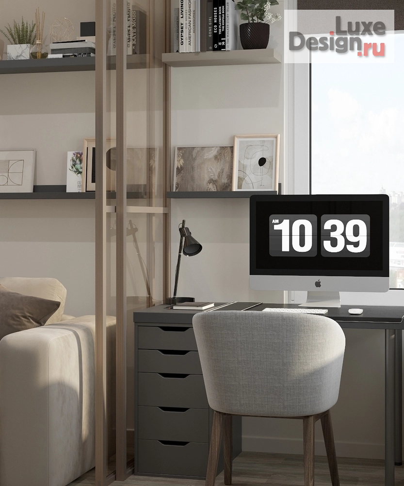 Дизайн интерьера трехкомнатной квартиры "Дизайн с синими акцентами" (фото 4)