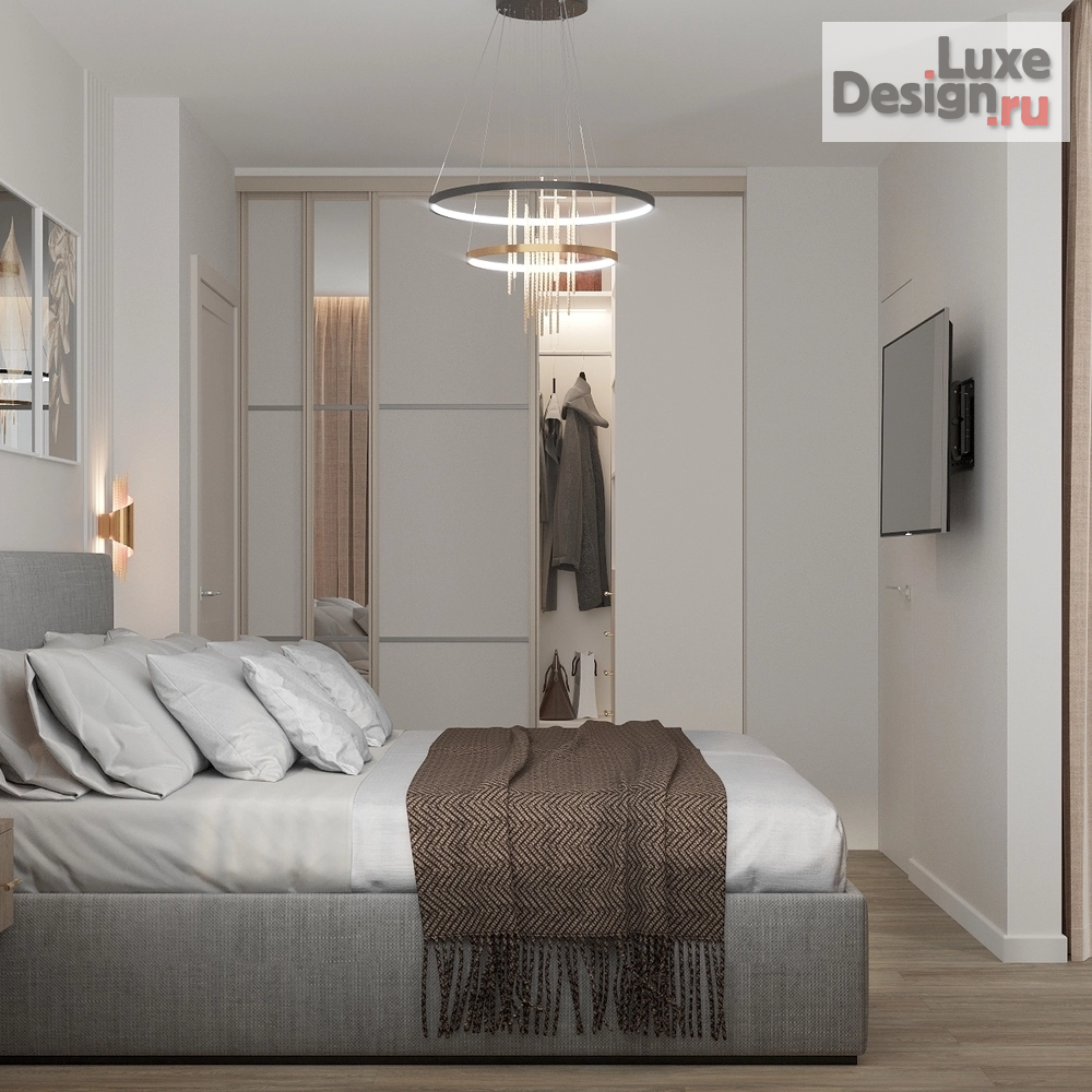 Дизайн интерьера трехкомнатной квартиры "Дизайн с синими акцентами" (фото 19)