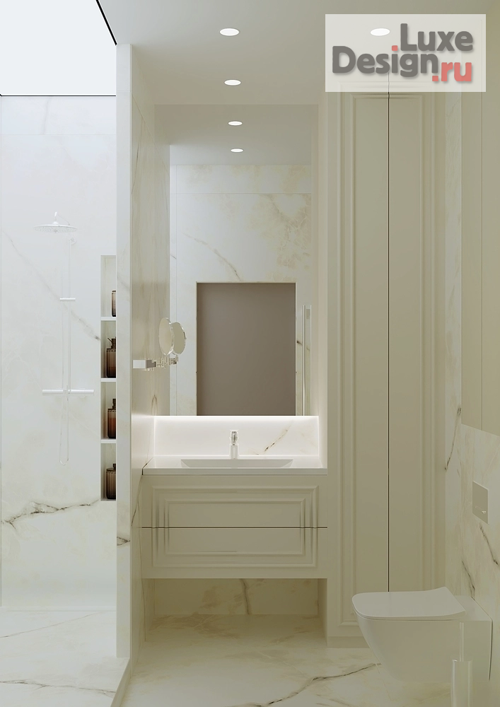 Дизайн интерьера двухкомнатной квартиры "Двухкомнатная квартира 62м² в минималистичном стиле для молодой пары с дочкой" (фото 12)