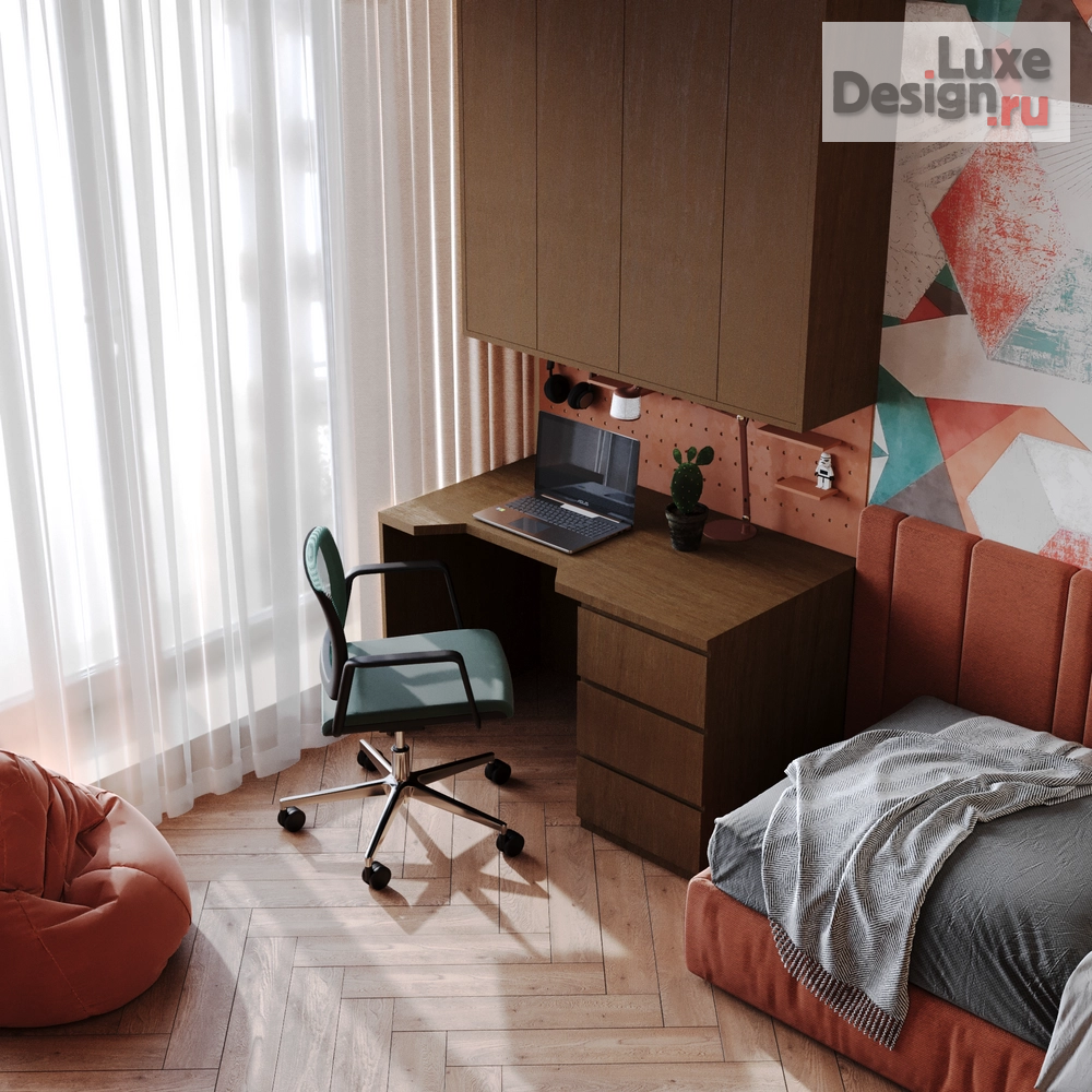 Дизайн интерьера двухкомнатной квартиры "Дизайн-проект двухкомнатной квартиры 68м² ЖК Речной Порт" (фото 6)