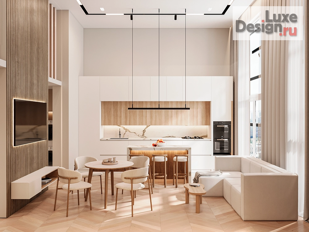 Дизайн интерьера трехкомнатной квартиры "Дизайн-проект квартиры 75м² в ЖК Мозаика" (фото 6)