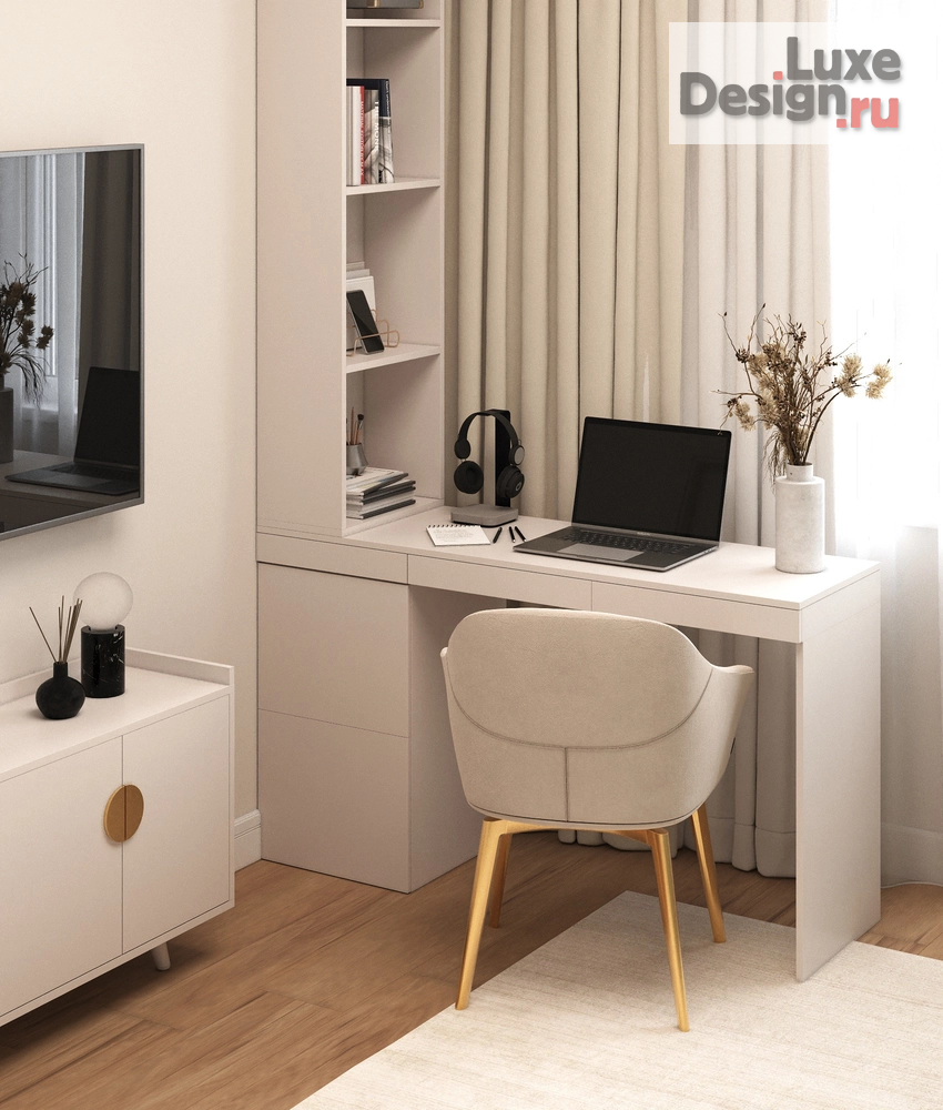 Дизайн интерьера двухкомнатной квартиры "Дизайн-проект квартиры 67м² в ЖК Ритмы" (фото 6)