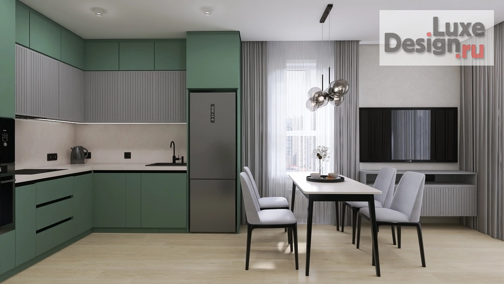 Дизайн интерьера кухни "Кухня-гостиная" (фото 10)