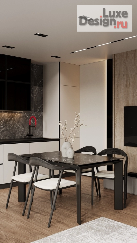 Дизайн интерьера трехкомнатной квартиры "ЖК Машаров г. Тюмень" (фото 4)