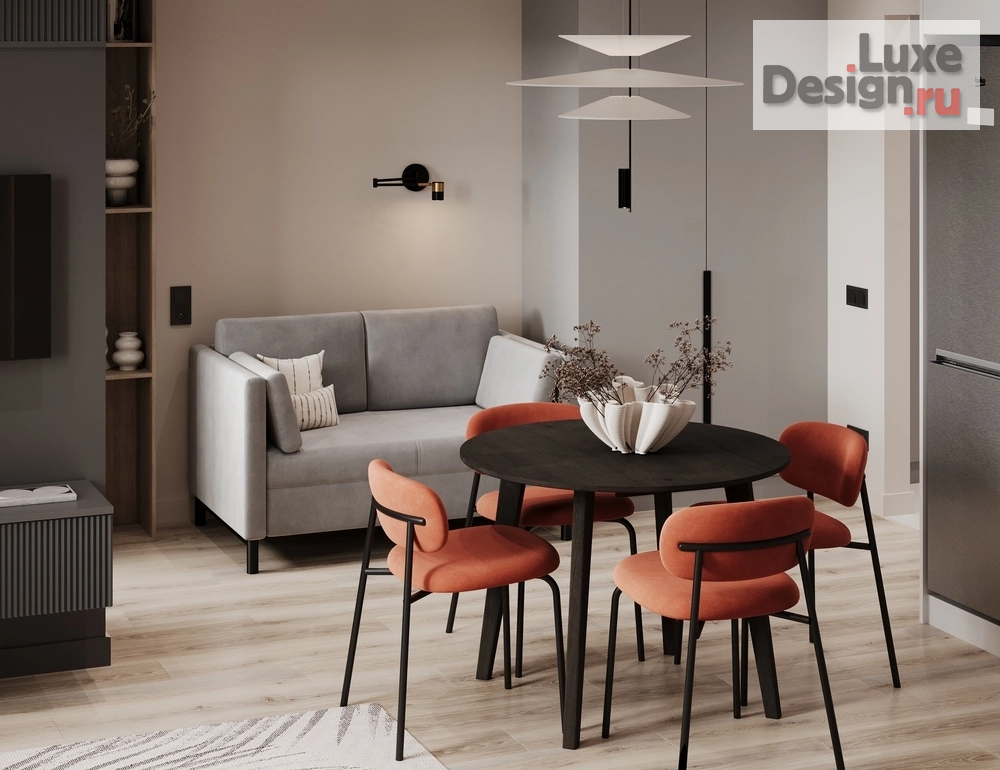 Дизайн интерьера квартиры студии "ЖК Семья г. Тюмень" (фото 2)