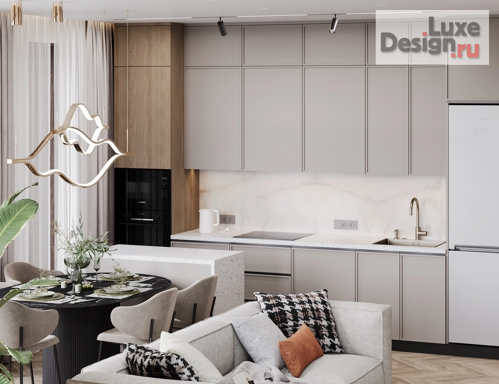 Дизайн интерьера двухкомнатной квартиры "ЖК Возрождение г. Ханты-Мансийск " (фото 8)