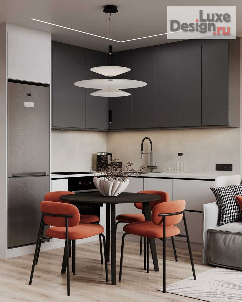 Дизайн интерьера квартиры студии "ЖК Семья г. Тюмень" (фото 6)