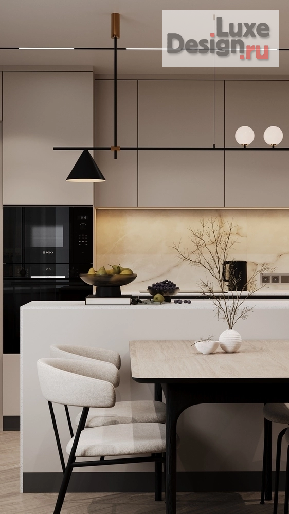 Дизайн интерьера трехкомнатной квартиры "ЖК Парковый г. Тюмень" (фото 3)