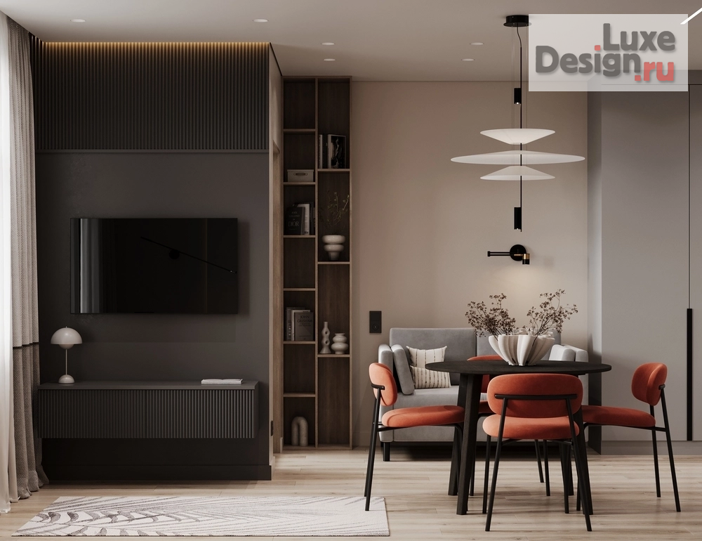 Дизайн интерьера квартиры студии "ЖК Семья г. Тюмень" (фото 1)