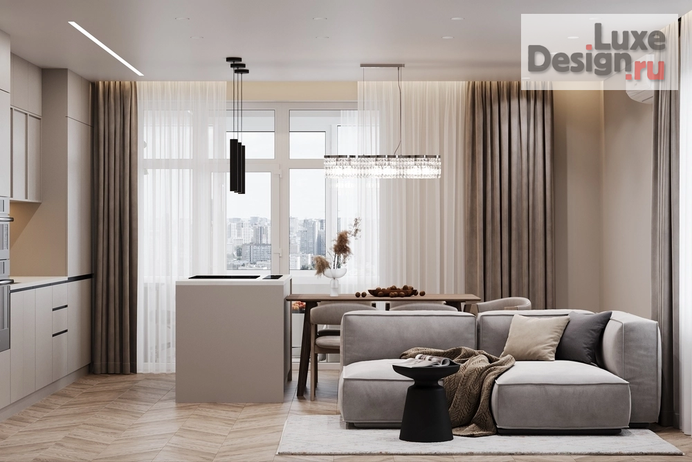 Дизайн интерьера трехкомнатной квартиры "ЖК Корней г. Тюмень" (фото 8)