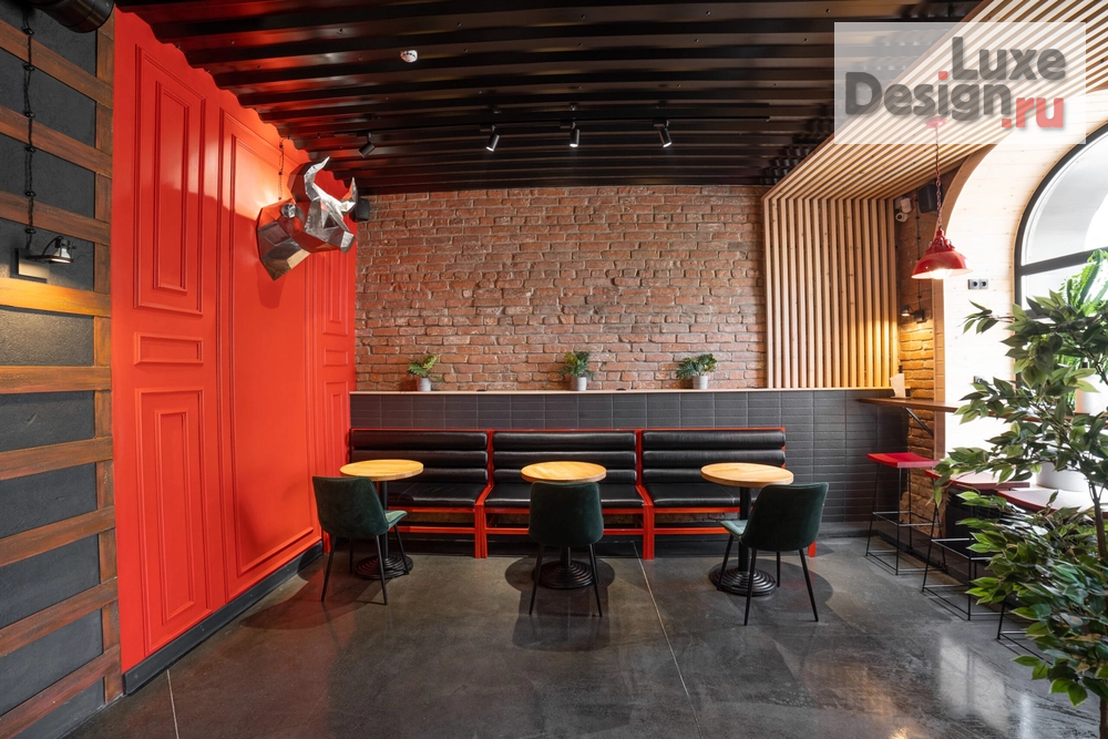 Дизайн интерьера кафе "Бургерная, 180м2" (фото 7)