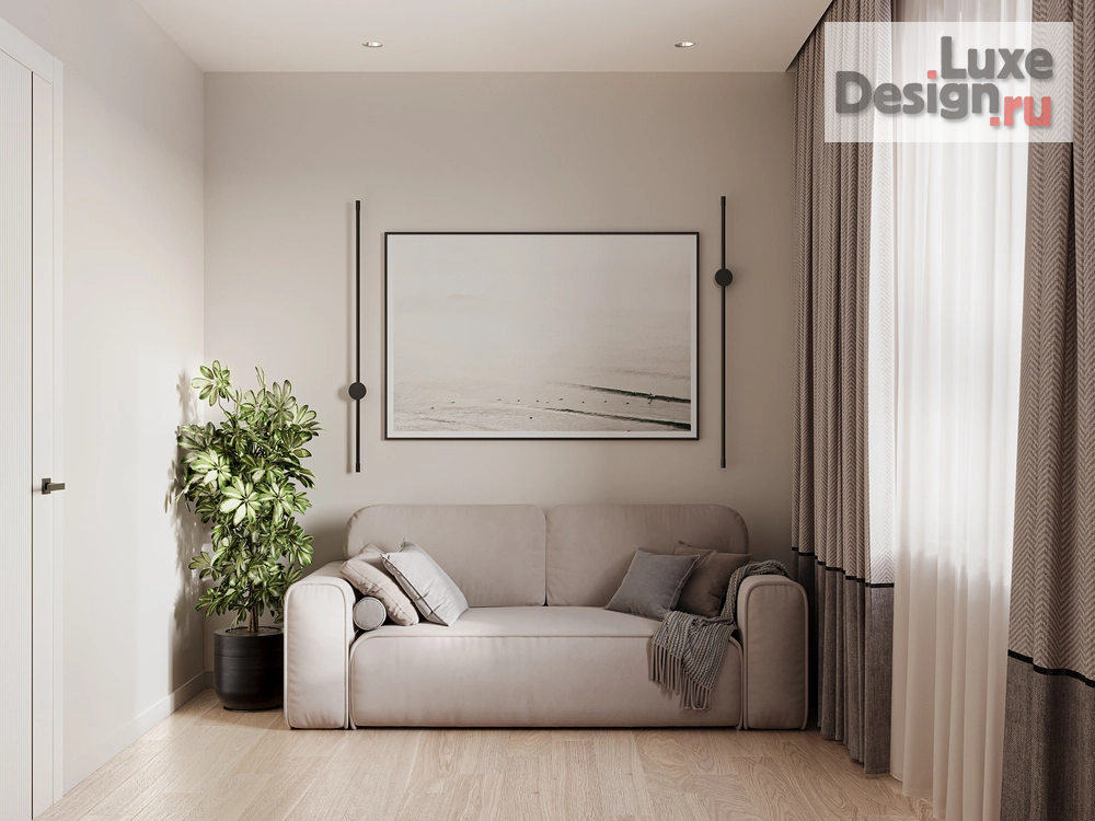 Дизайн интерьера таунхауса "«Натуральная гармония: светлый таунхаус для молодой пары»" (фото 1)