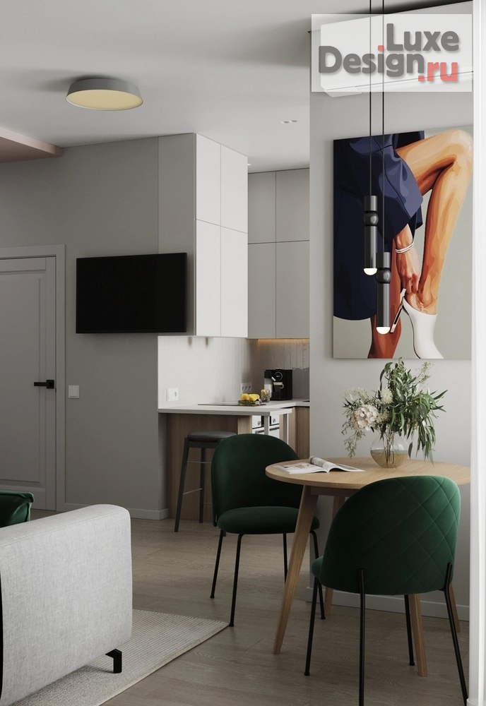 Дизайн интерьера однокомнатной квартиры "ЖК Вереск " (фото 6)