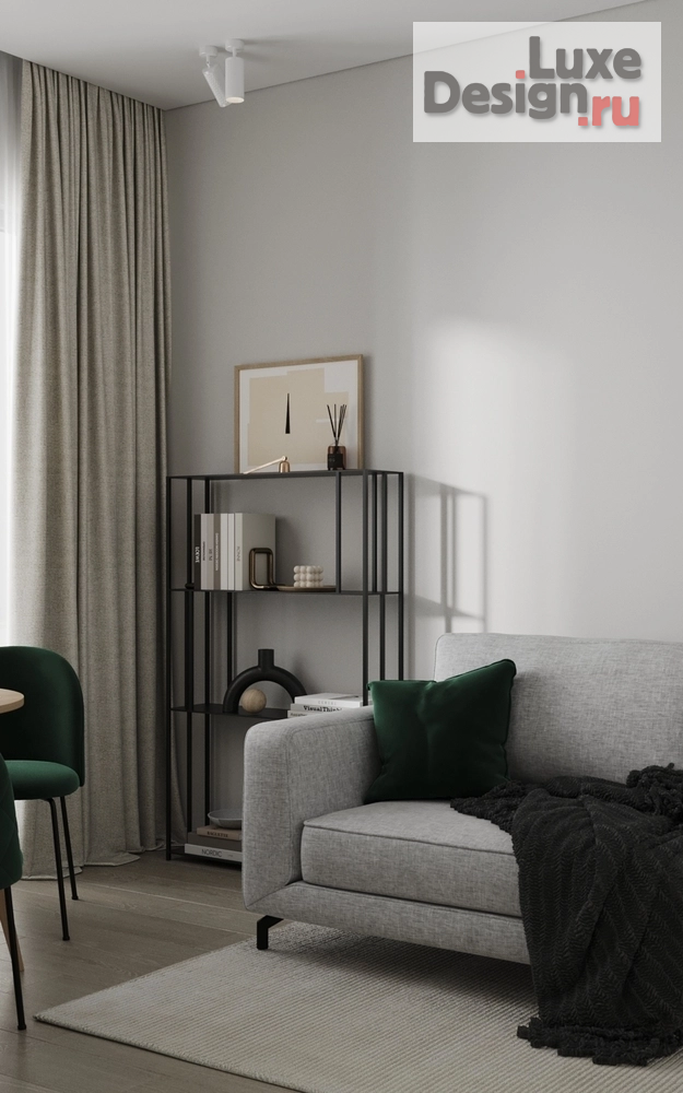 Дизайн интерьера однокомнатной квартиры "ЖК Вереск " (фото 2)