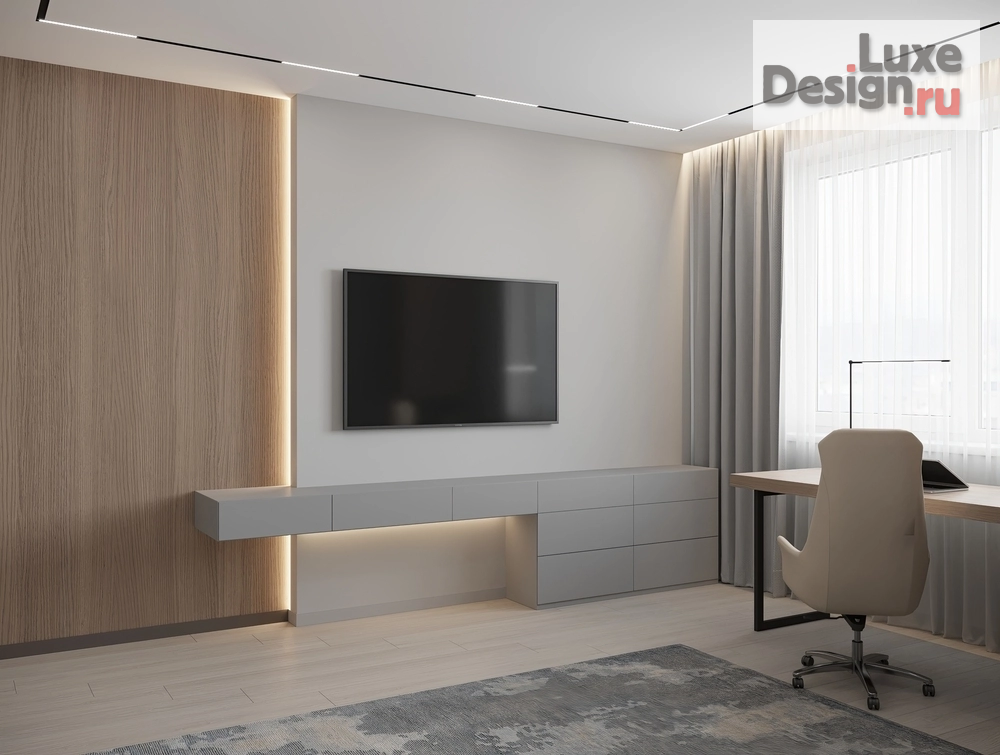 Дизайн интерьера двухкомнатной квартиры "Теплый минимализм" (фото 9)