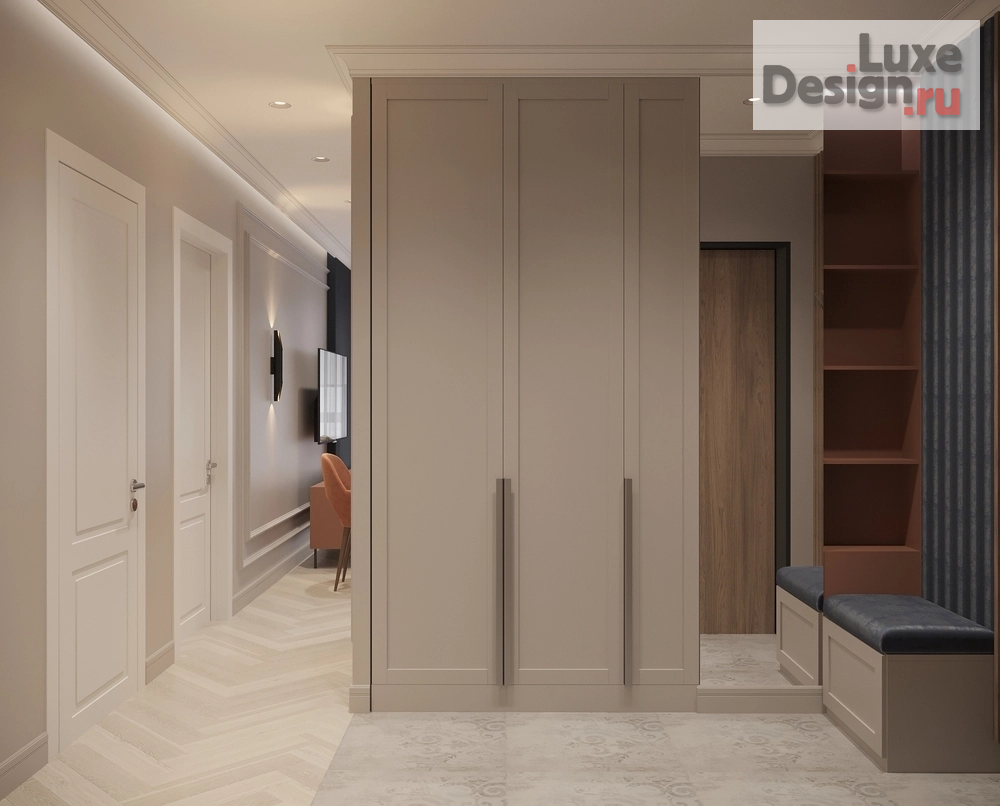 Дизайн интерьера однокомнатной квартиры "Современная Классика — вне времени, но в духе времени" (фото 4)