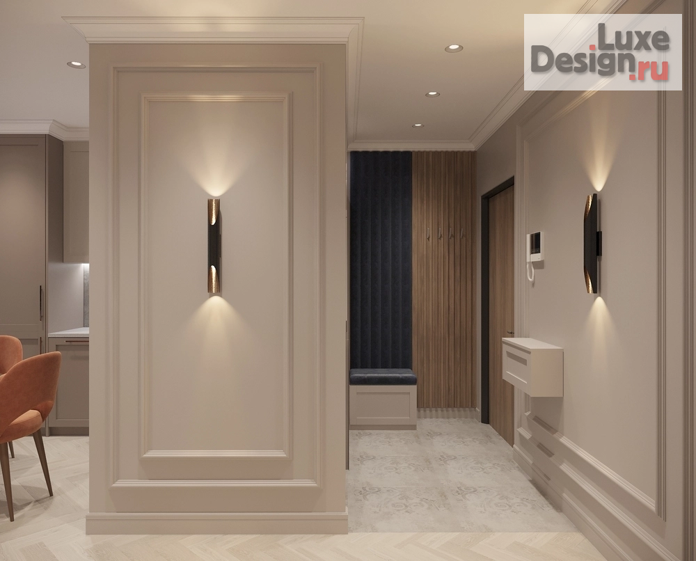 Дизайн интерьера однокомнатной квартиры "Современная Классика — вне времени, но в духе времени" (фото 5)