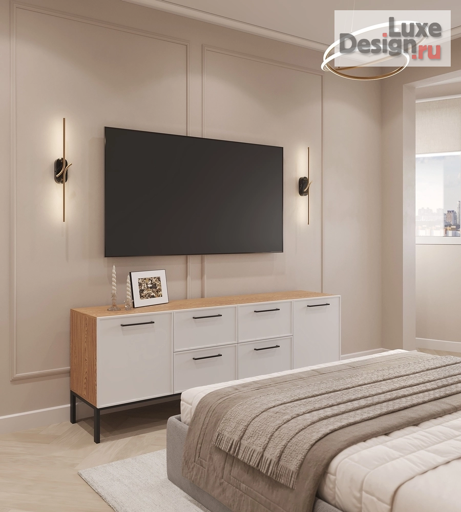 Дизайн интерьера четырехкомнатной квартиры "Спальня" (фото 4)