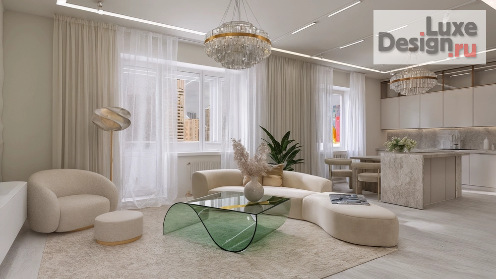 Дизайн интерьера четырехкомнатной квартиры "Четырехкомнатная квартира 160 кв.м." (фото 3)