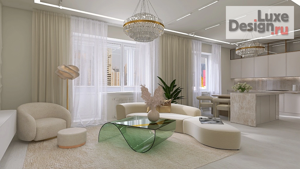 Дизайн интерьера четырехкомнатной квартиры "Четырехкомнатная квартира 160 кв.м." (фото 4)