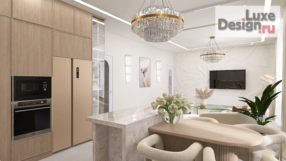 Дизайн интерьера четырехкомнатной квартиры "Четырехкомнатная квартира 160 кв.м." (фото 5)